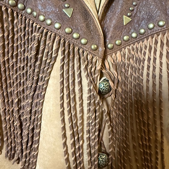 Scully Brown Fringe Women's Jacket - Picture 10 of 13